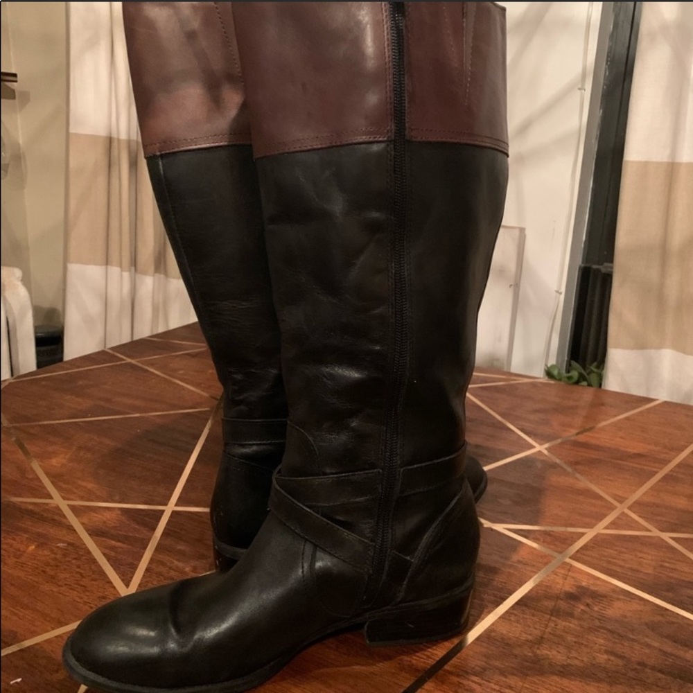 Ralph Lauren two-toned leather riding boots
